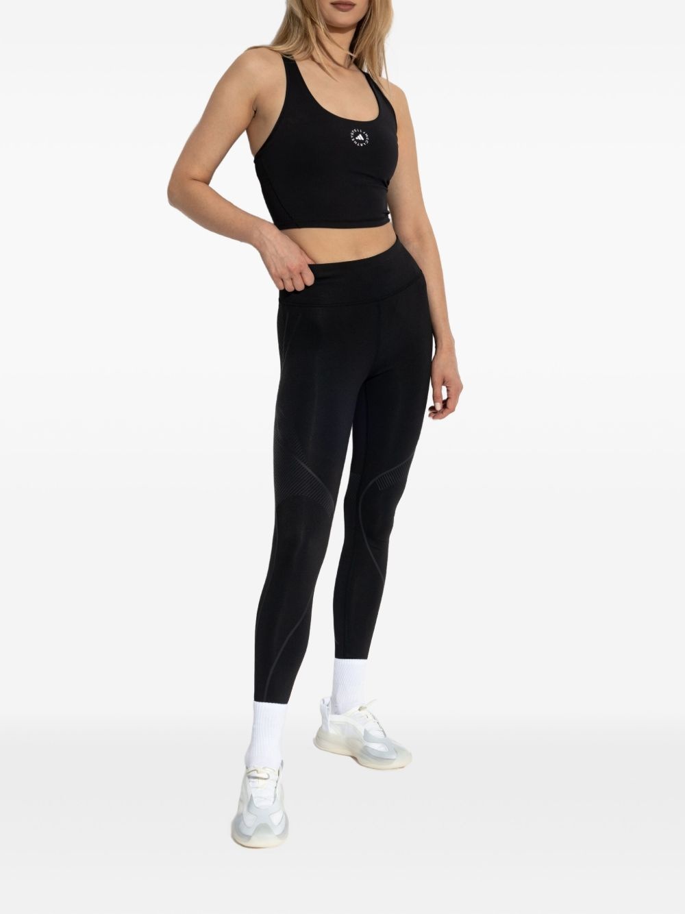 racer-back logo-print top - 2