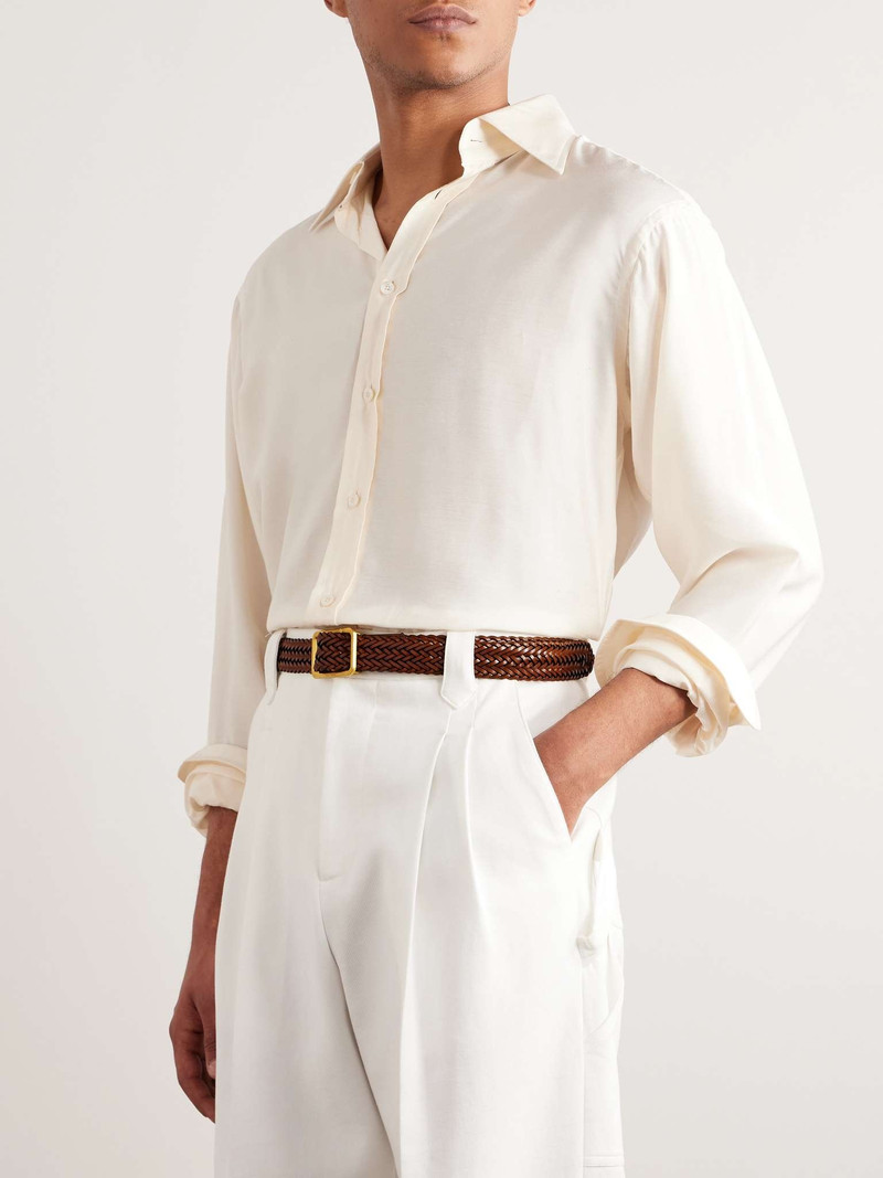 3cm Woven Leather Belt 3