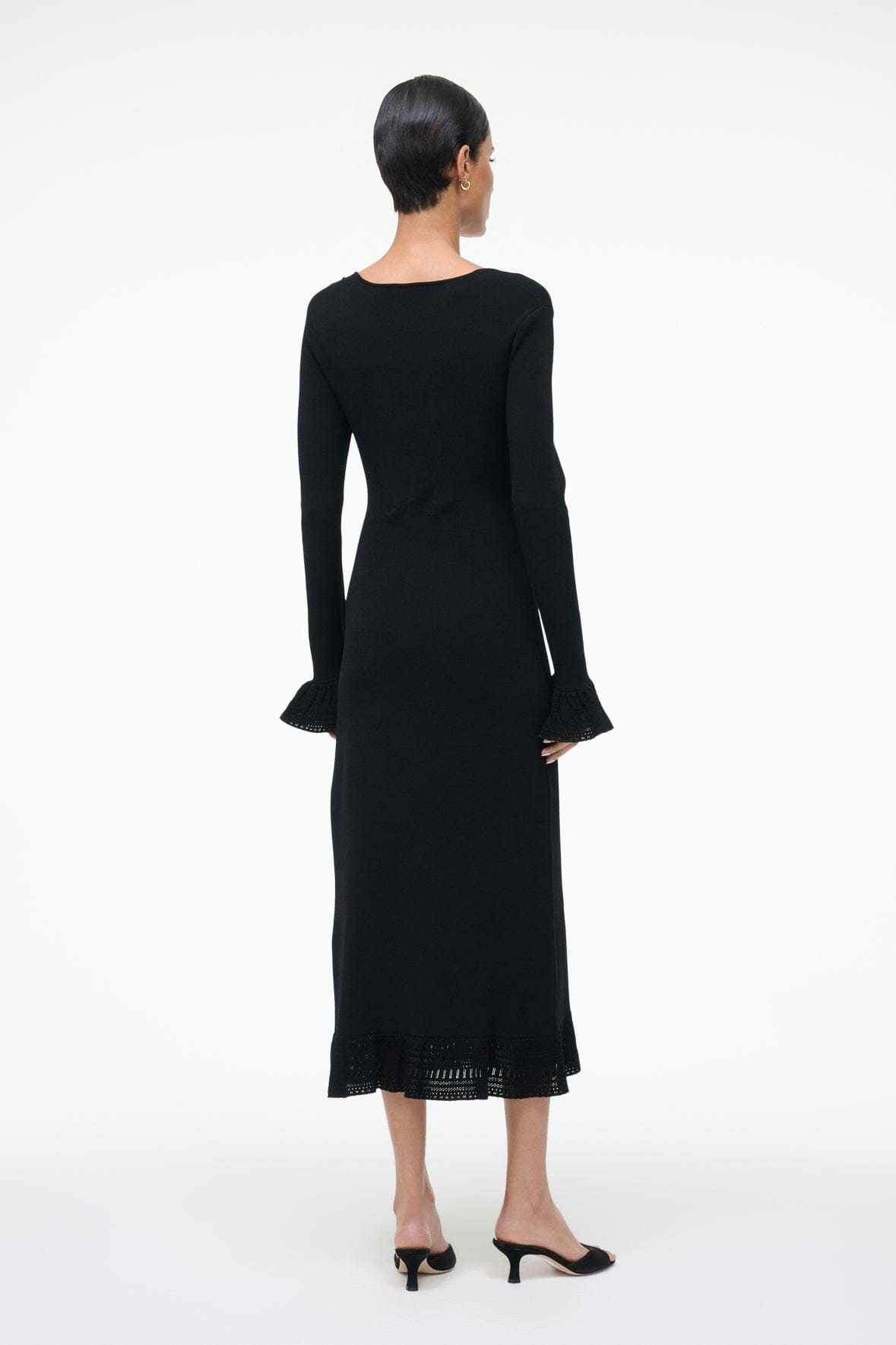 STAUD SHELLEY DRESS BLACK - 4