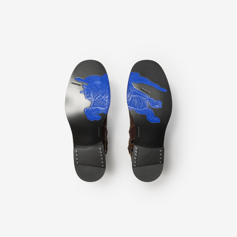 Check Leather Ledger Jodphur Boots​​ 5