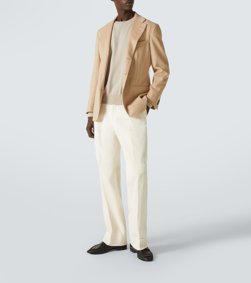 SAMAN AMEL Camel hair suit jacket outlook