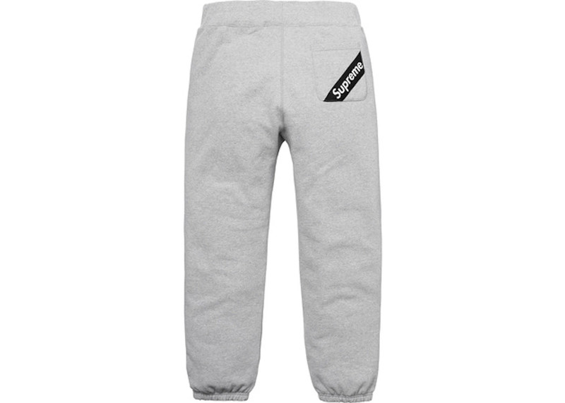 Supreme Supreme Corner Label Sweatpant Heather Grey outlook