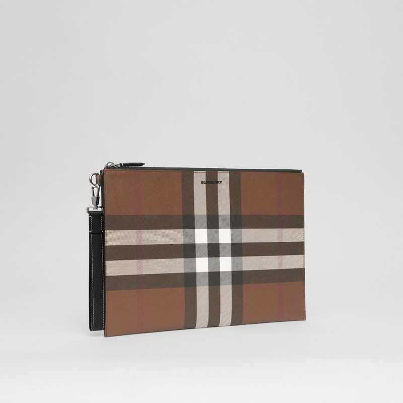 Large Check Zip Pouch 8