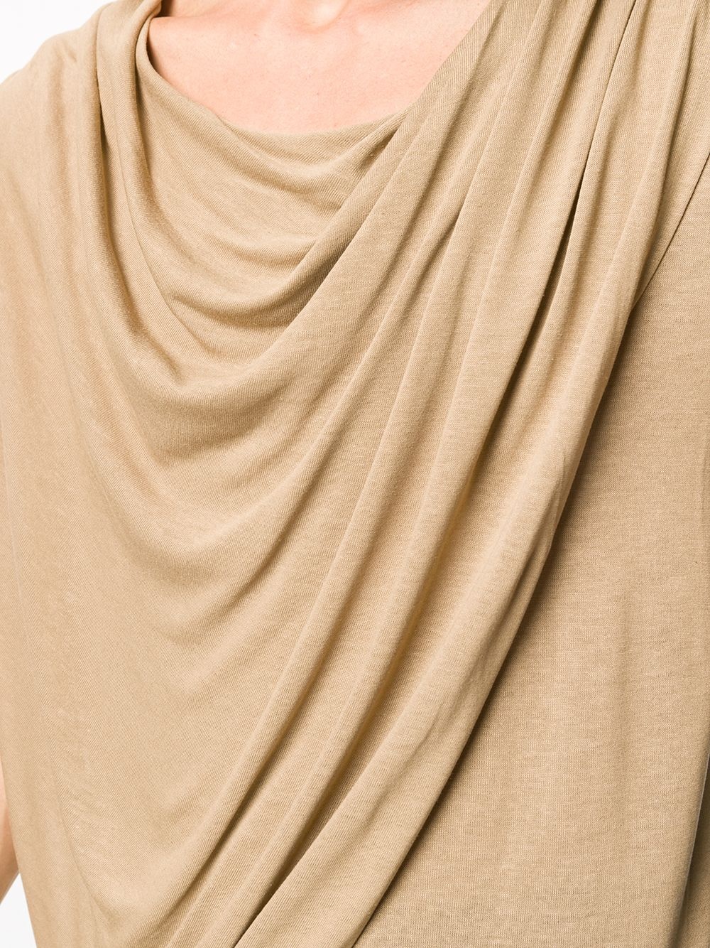 draped-detail short-sleeve T-shirt - 5