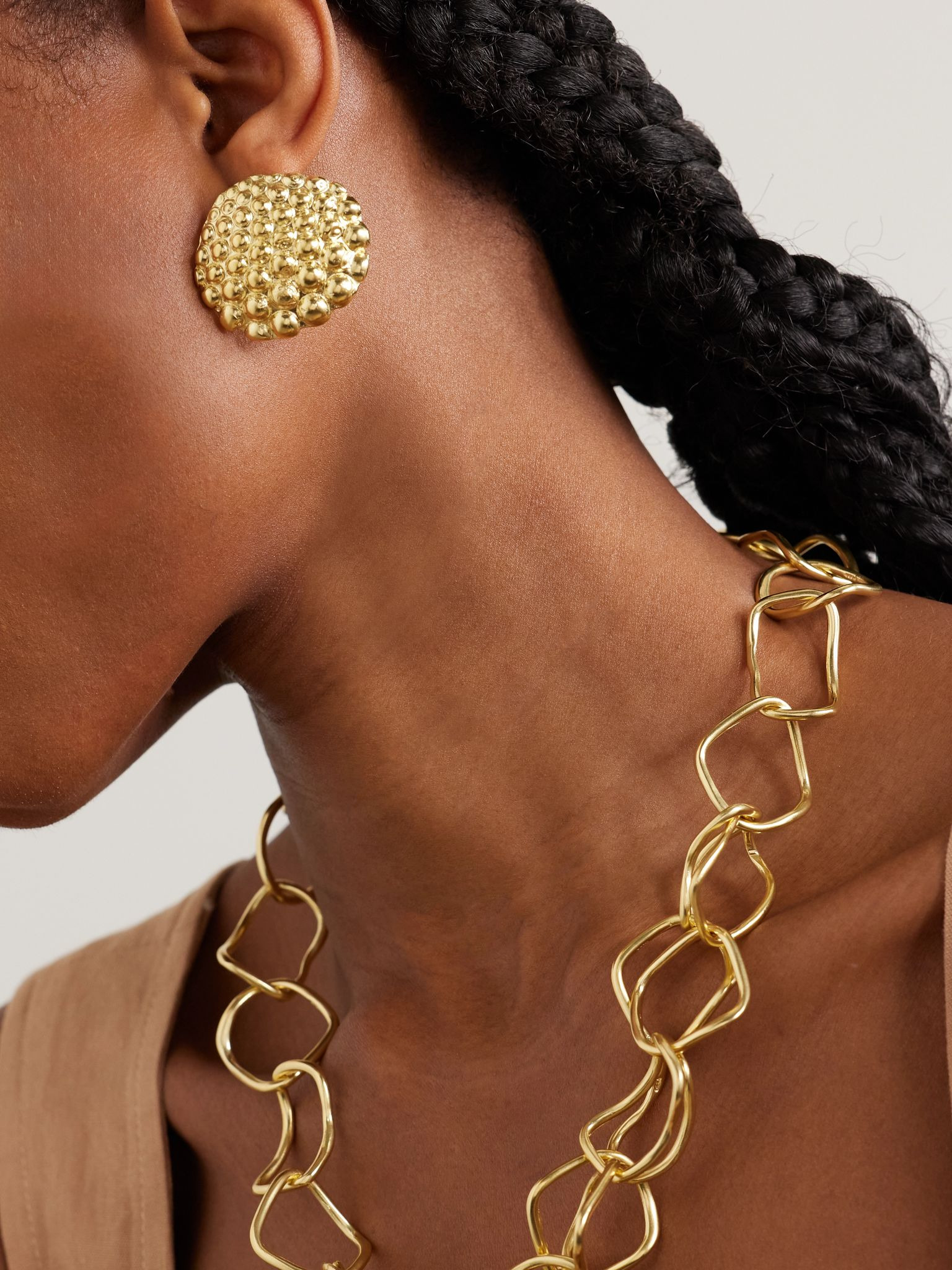 Dionysus gold-plated earrings Gold - 4