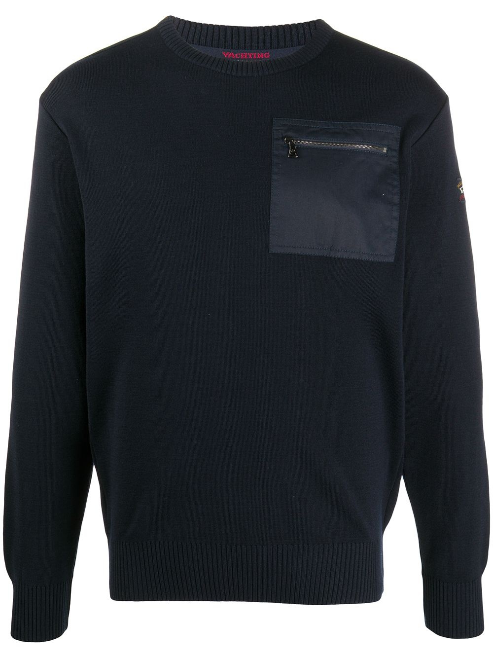 logo patch rib-trimmed jumper - 1