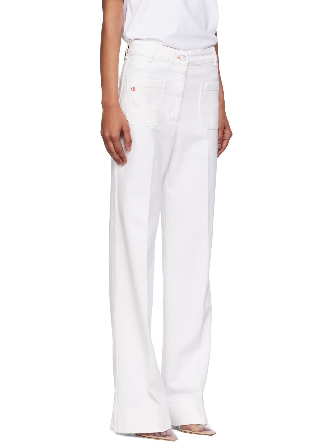 White Alina High Waisted Jeans - 2
