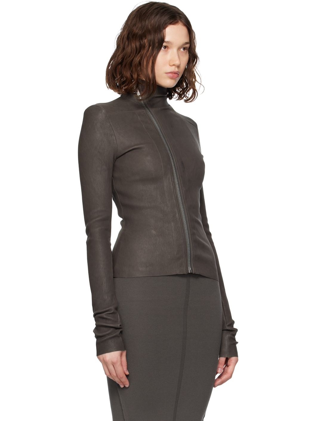 Gray Concordians Gary Leather Jacket - 2