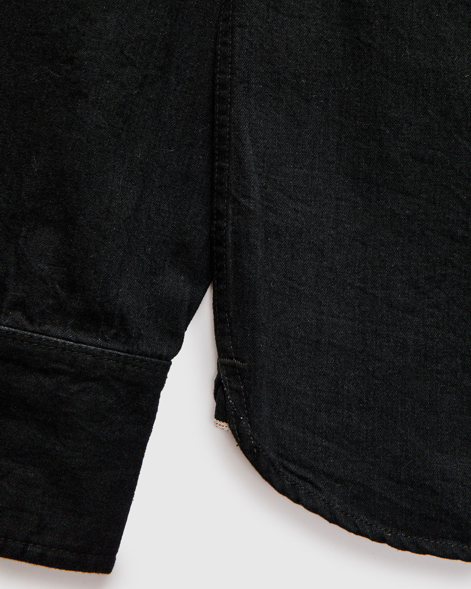 Calico Western Shirt in Black Denim - 7