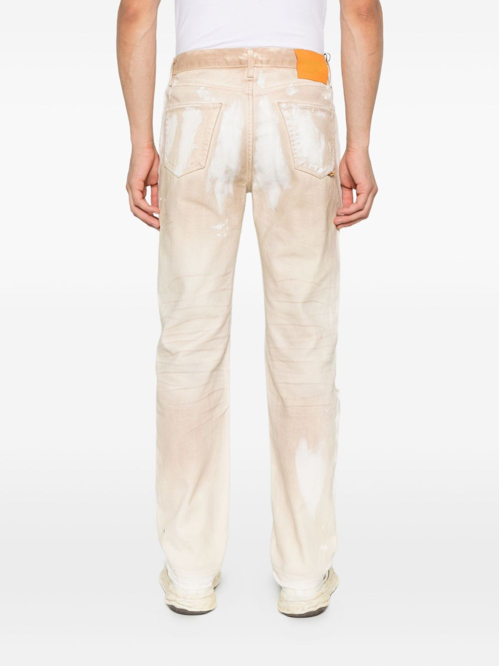 paint-splatter distressed jeans - 4