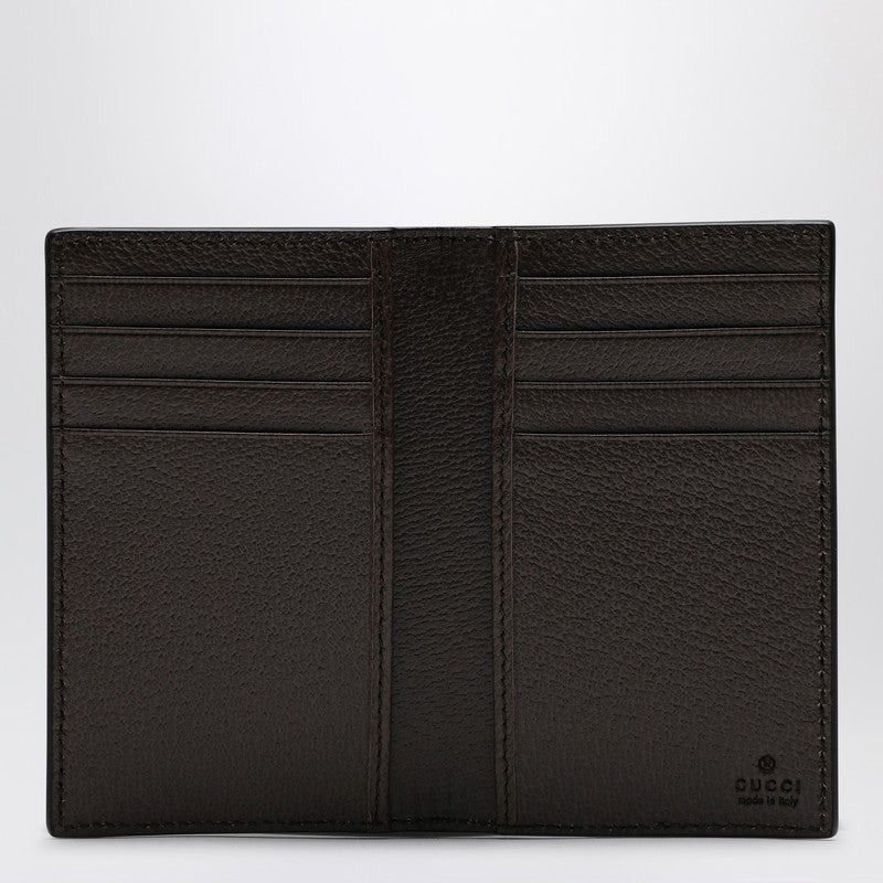 Gucci Ophidia Card Case In Beige And Ebony Gg Supreme Fabric Men - 2