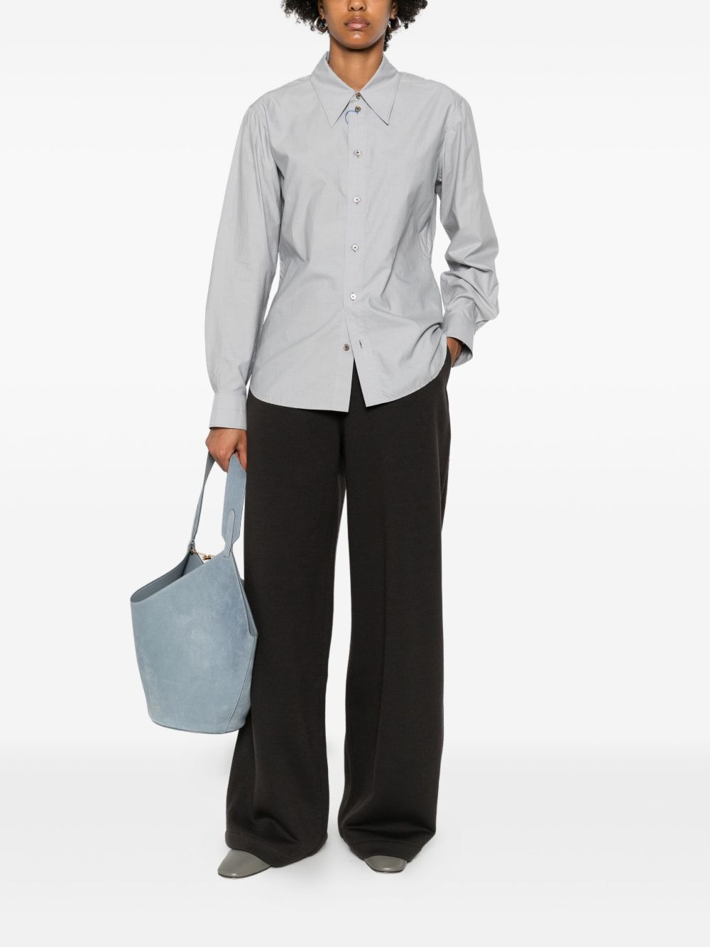 high-waisted wide-leg trousers - 2