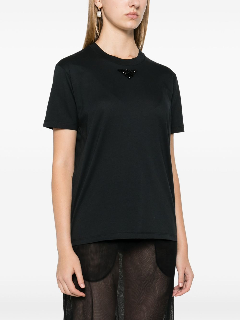 bead-embellished T-shirt - 3