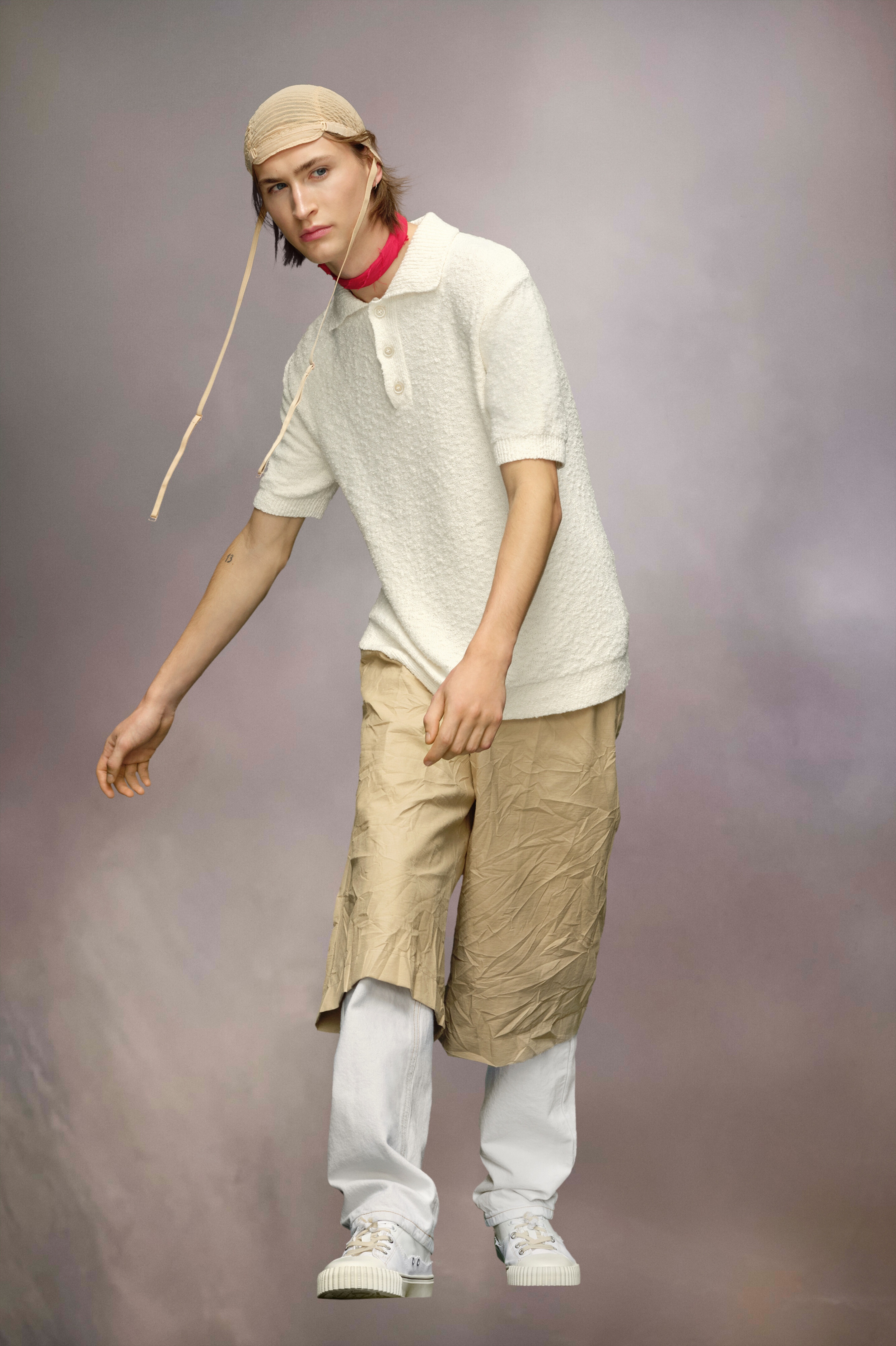 Nostalgic boucle knit polo shirt - 6