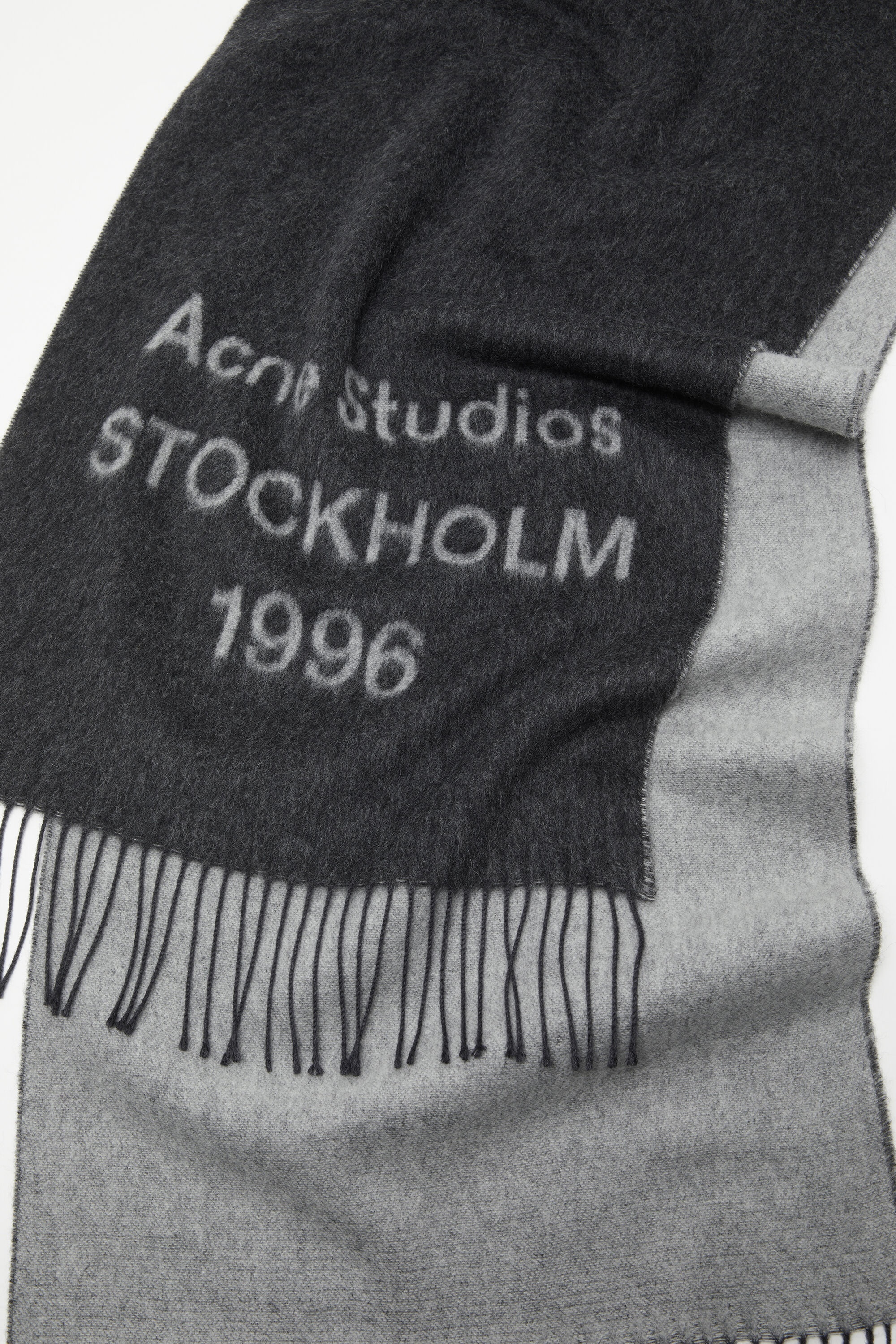Logo jacquard scarf - Black/white - 4
