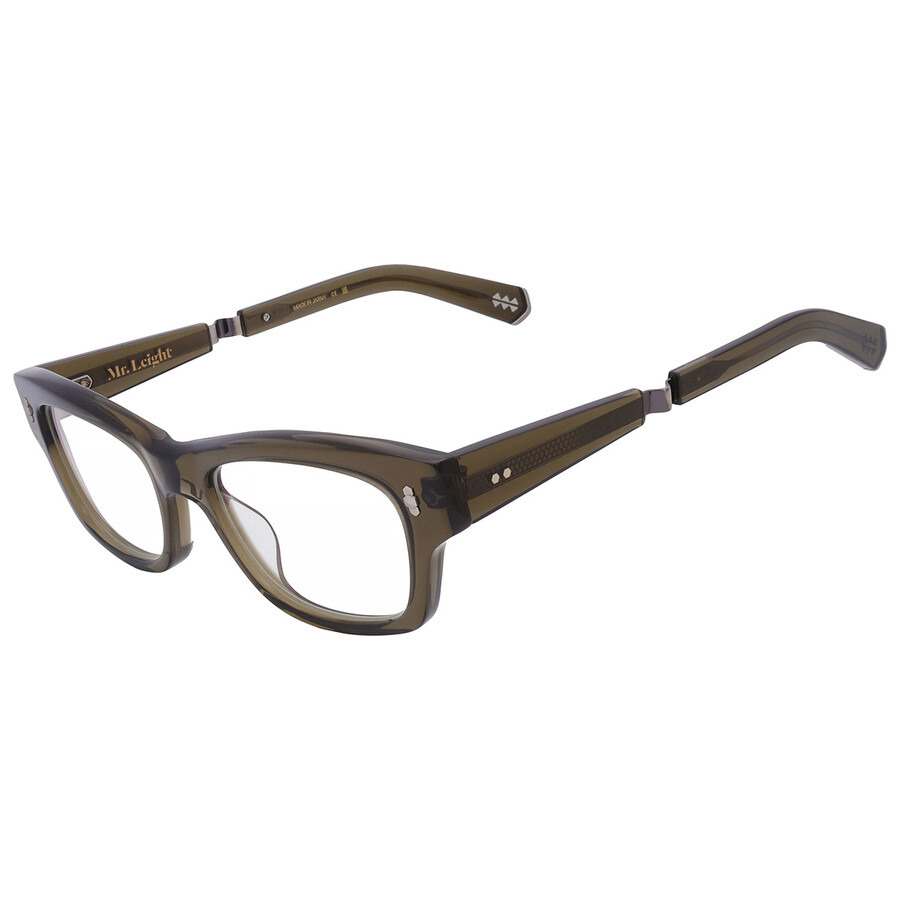 Mr. Leight ANTOINE C Demo Rectangular Men's Eyeglasses ML1042 LIMU-PLT 49 - 4
