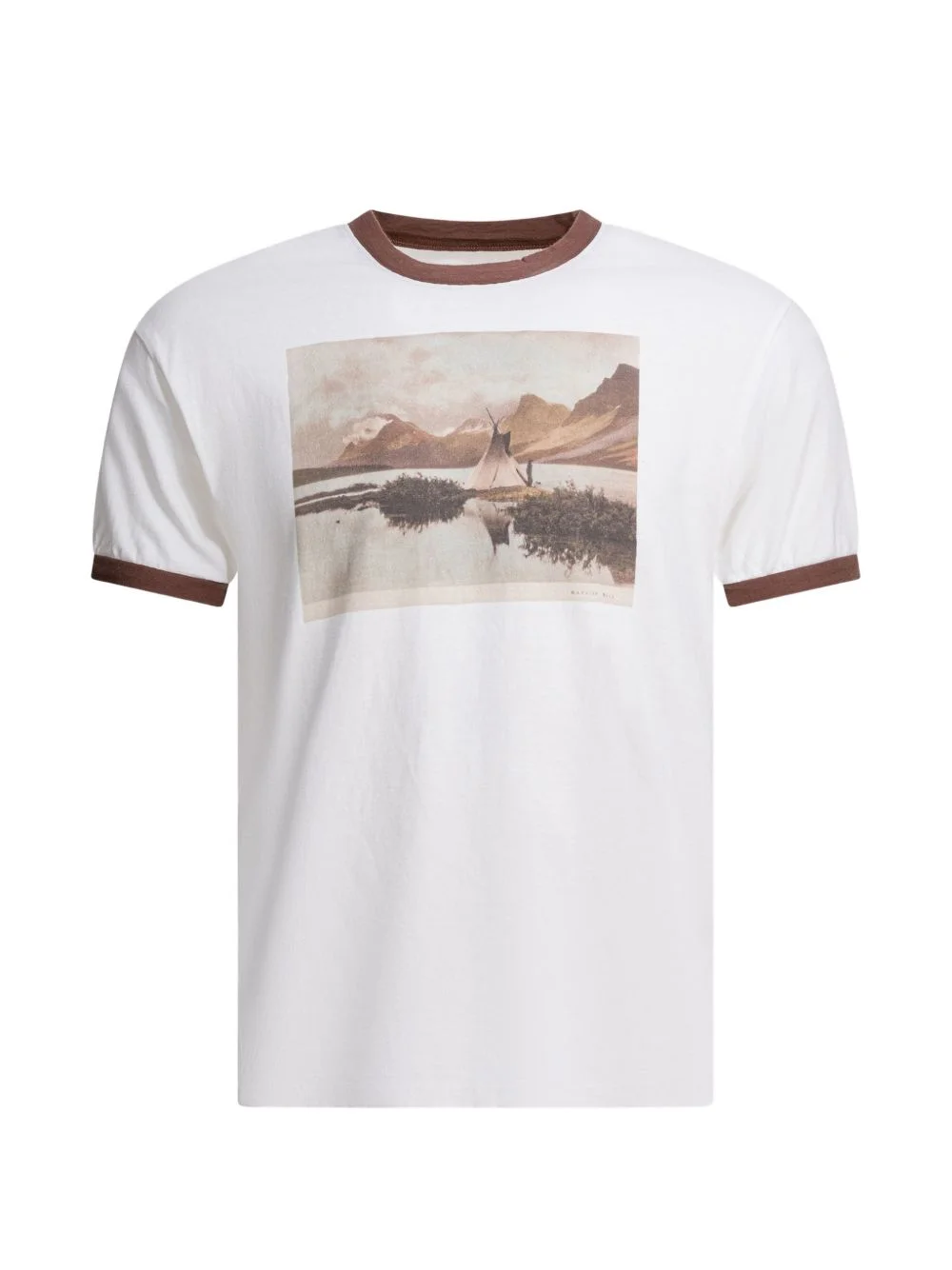 print-detail T-shirt - 1