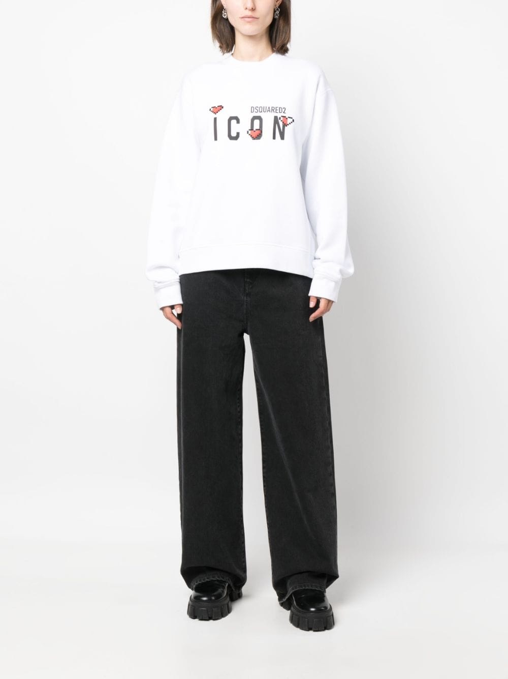 Icon-print cotton sweatshirt - 2
