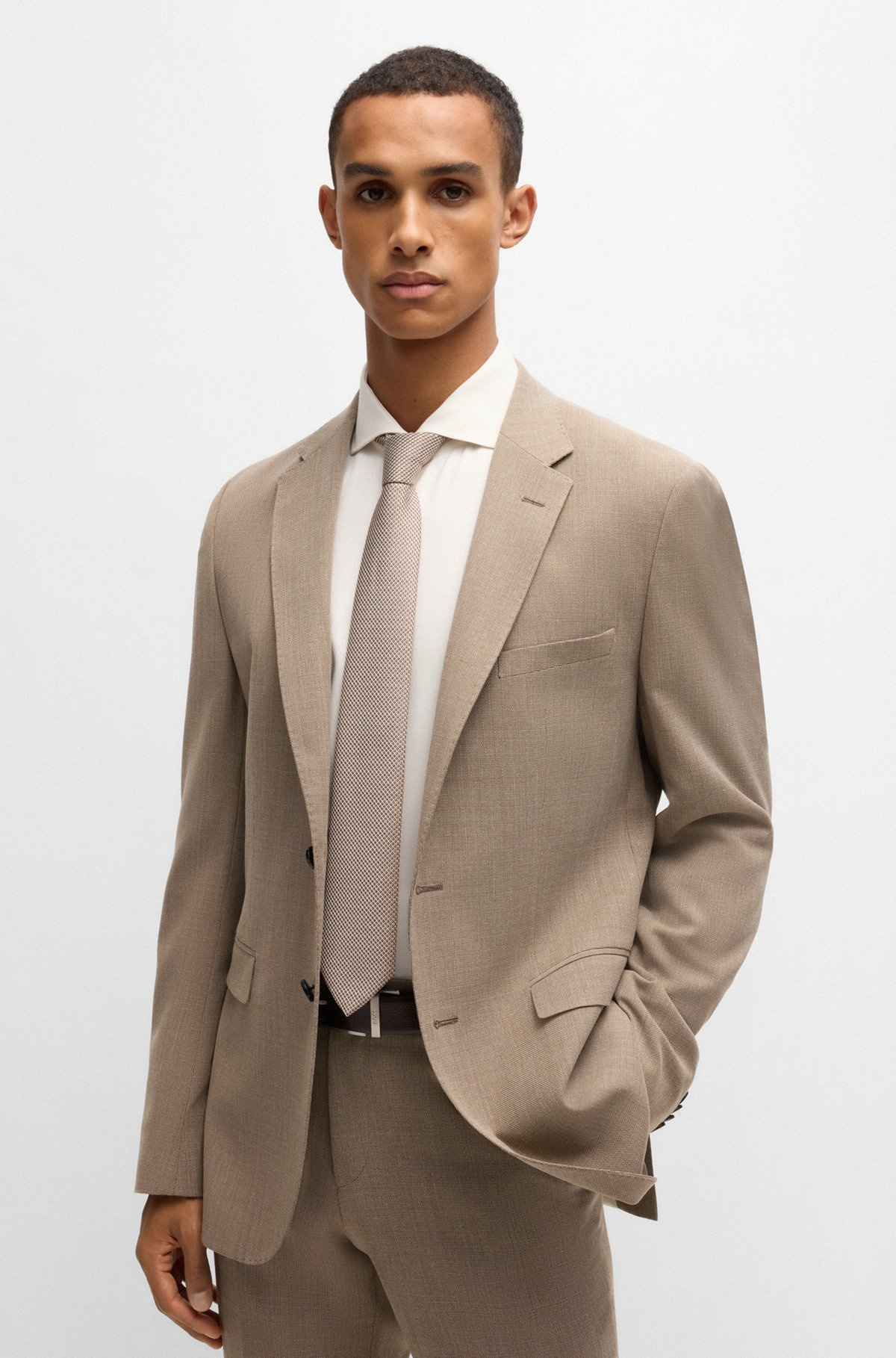 REGULAR-FIT SHIRT IN COTTON-CASHMERE TWILL - 6