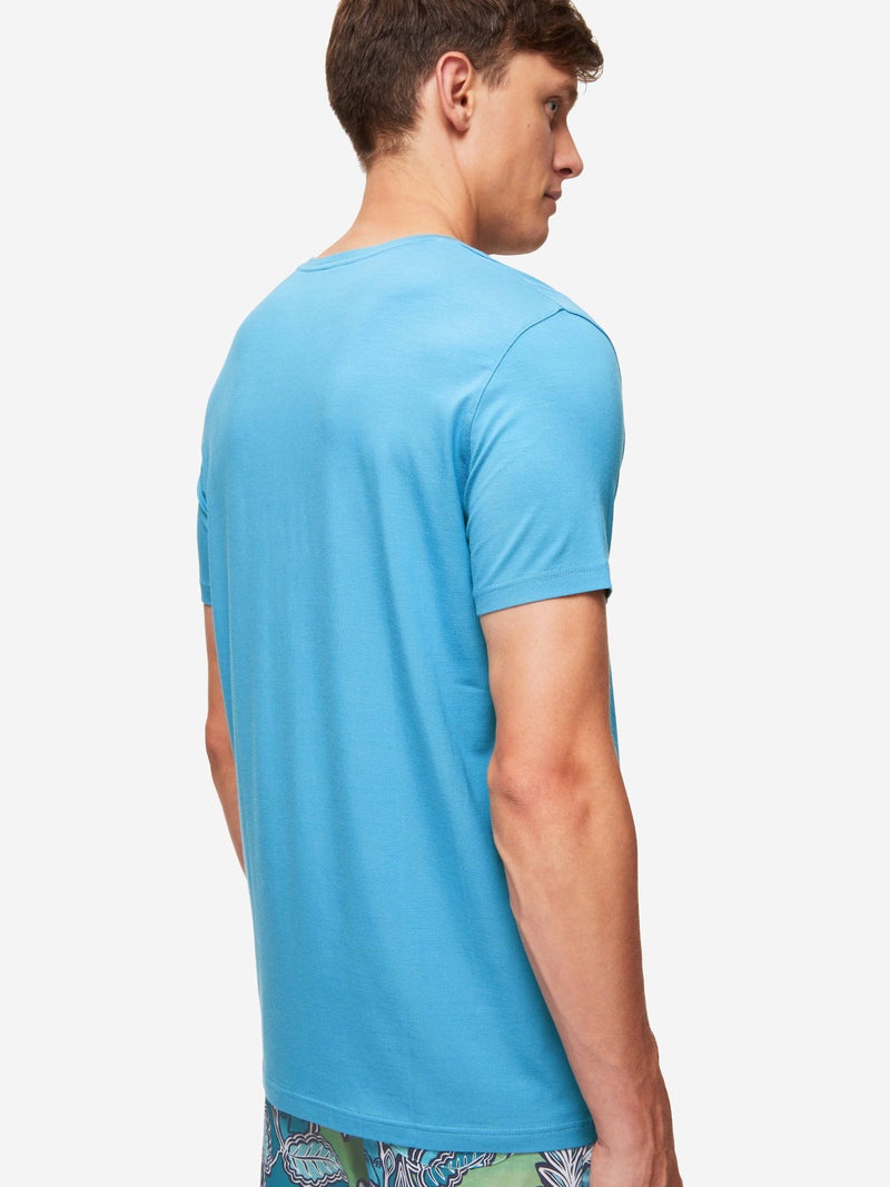 Men's T-Shirt Basel Micro Modal Stretch Harbour Blue - 3