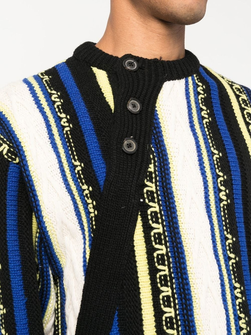 Frema striped-knit buttoned jumper 6