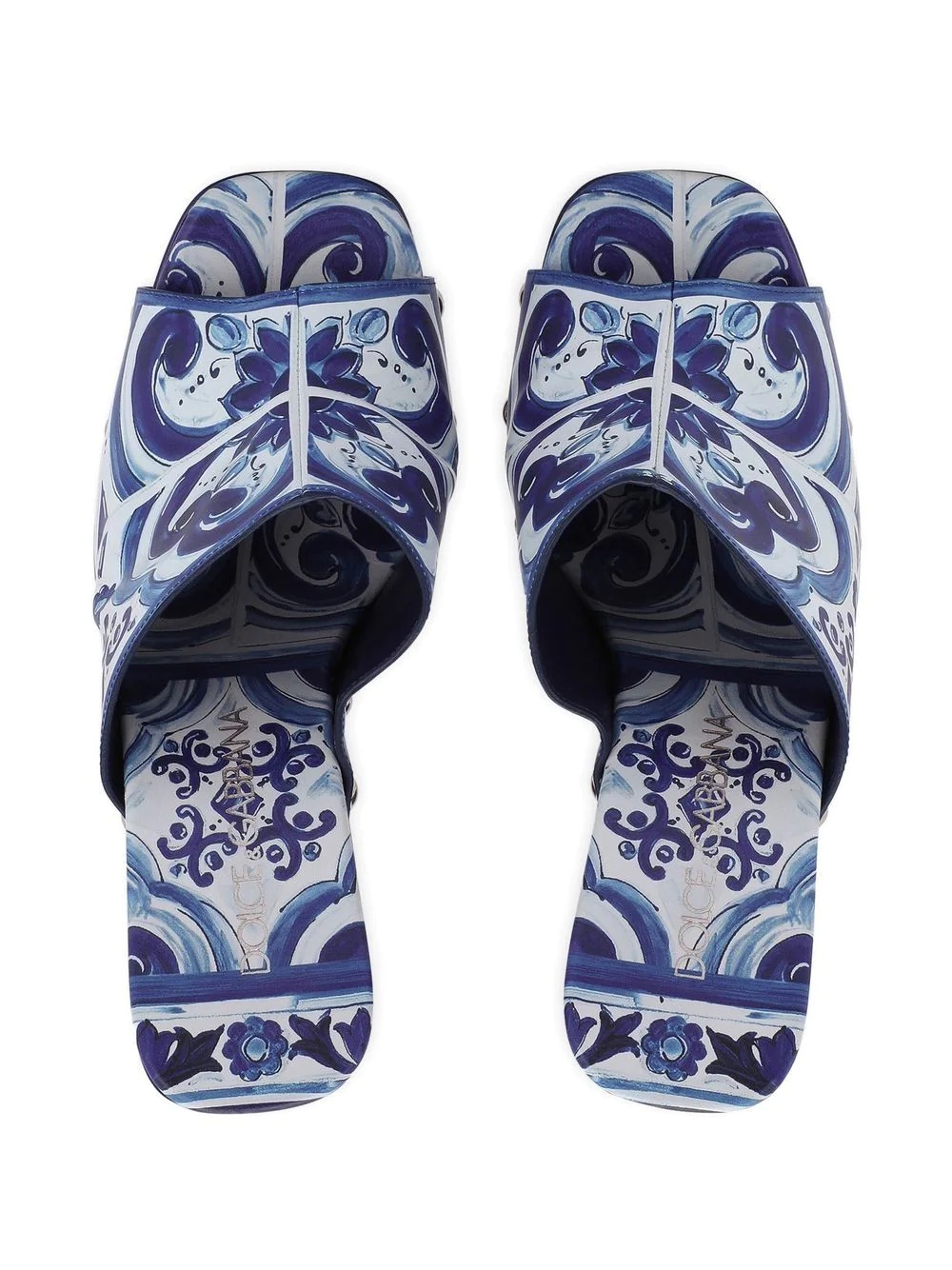 Majolica-print mules - 4