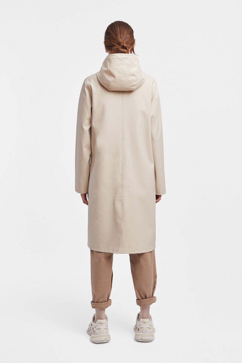 Stockholm Long Women Oyster Raincoat Oyster 4