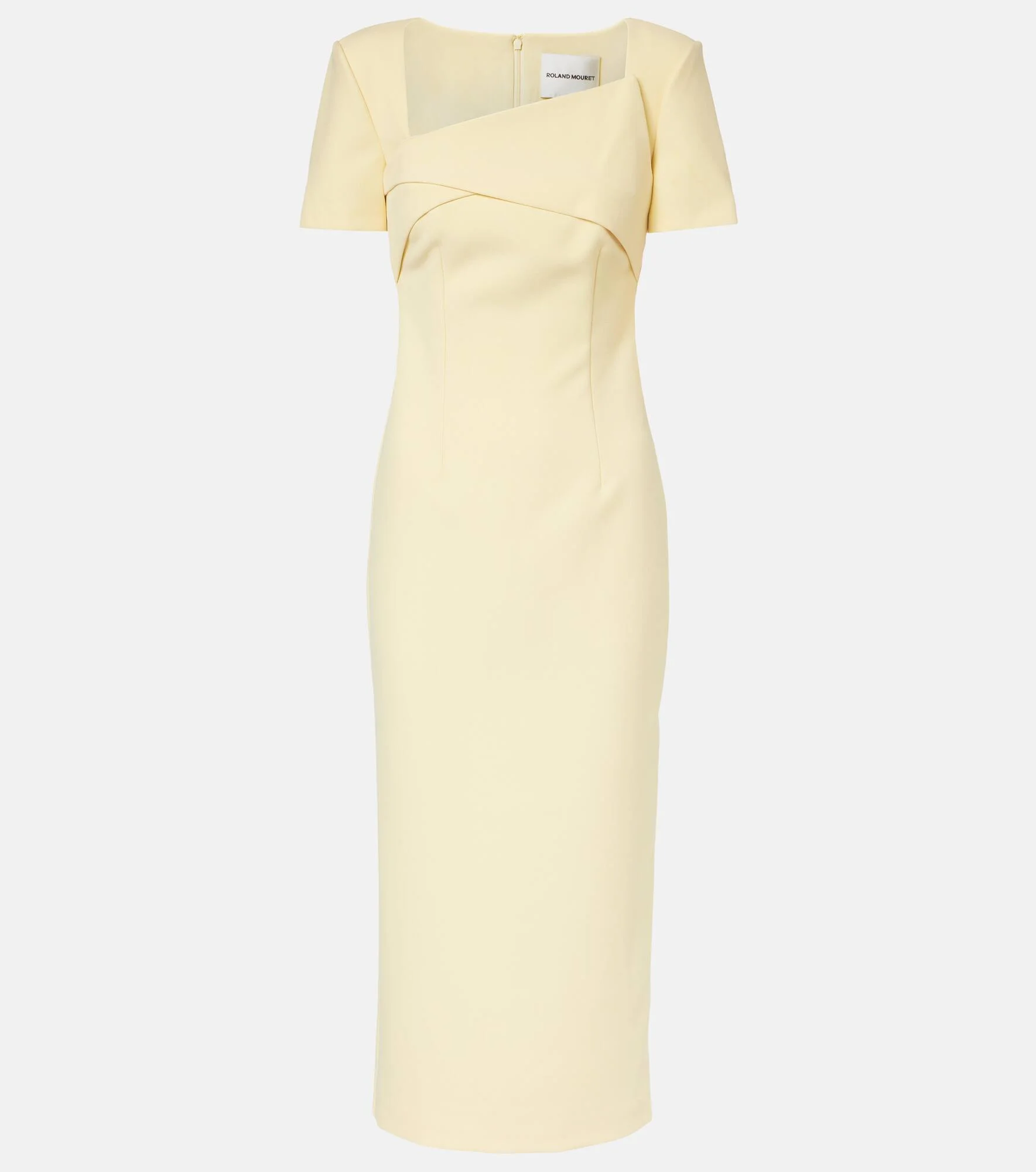 Draped crêpe cocktail dress - 1