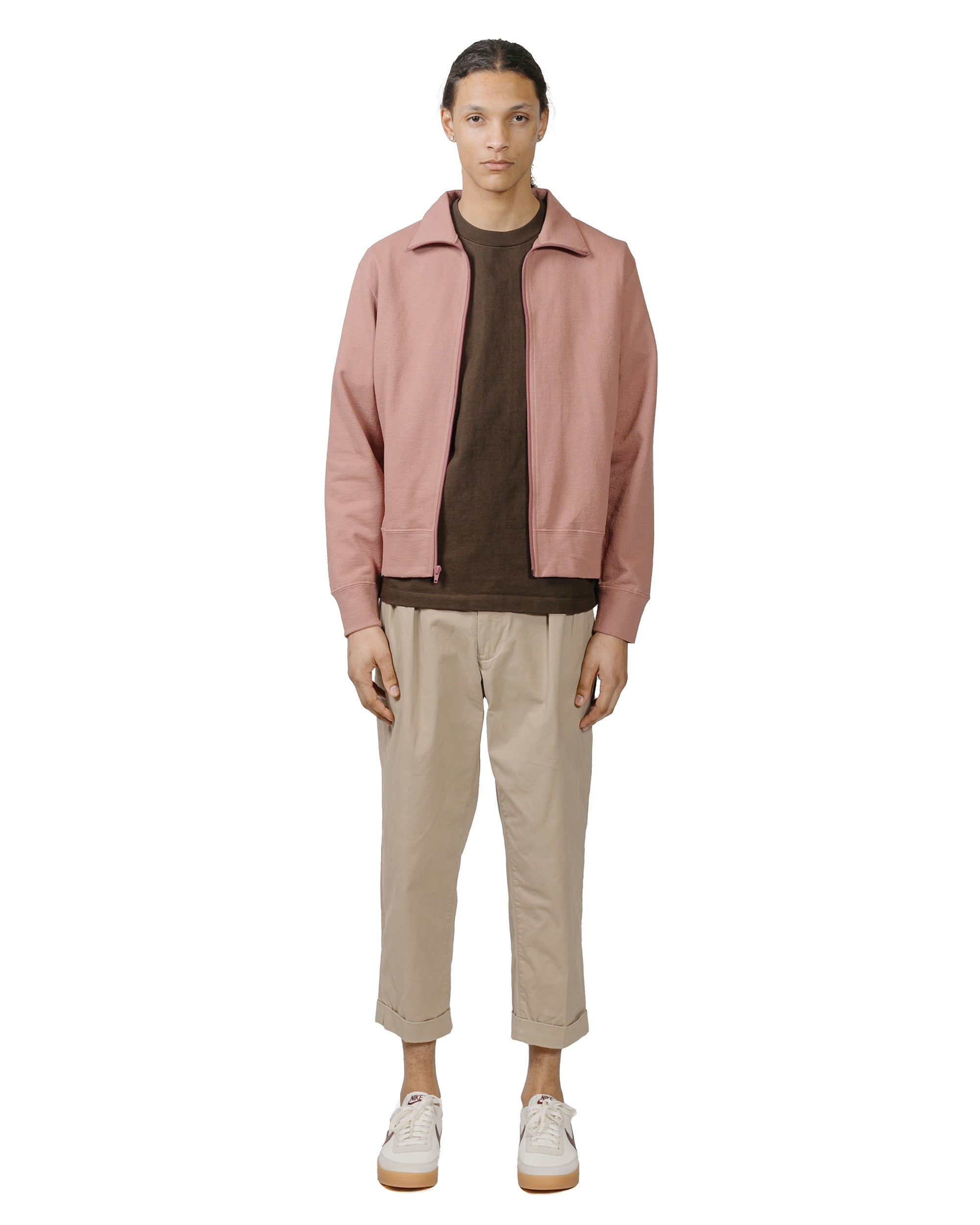 Textured Full Zip Deep Mauve - 4