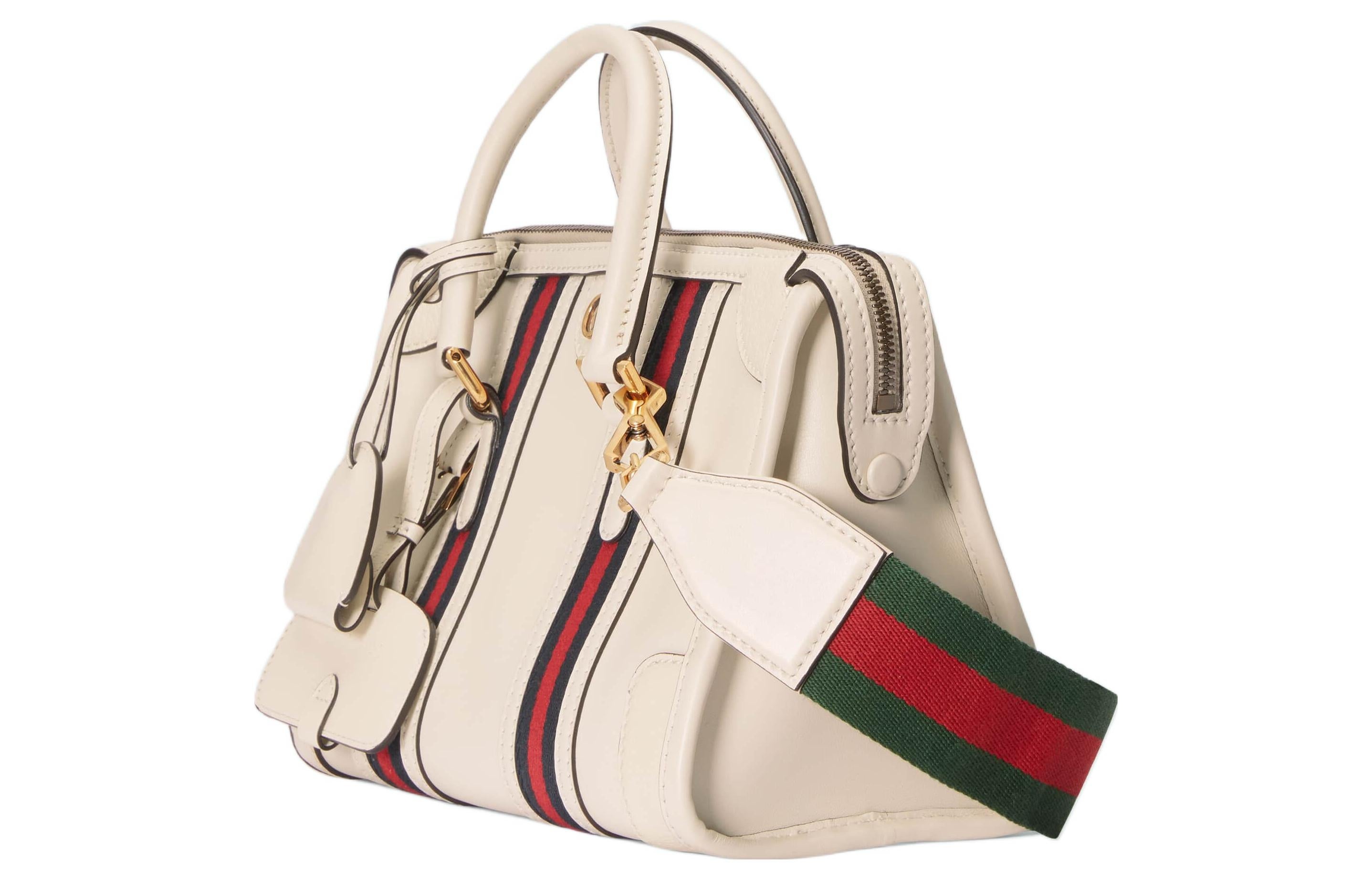 (WMNS) Gucci Bauletto Small Top Handle Bag 'White' 715772-AAA0O-9041 - 3