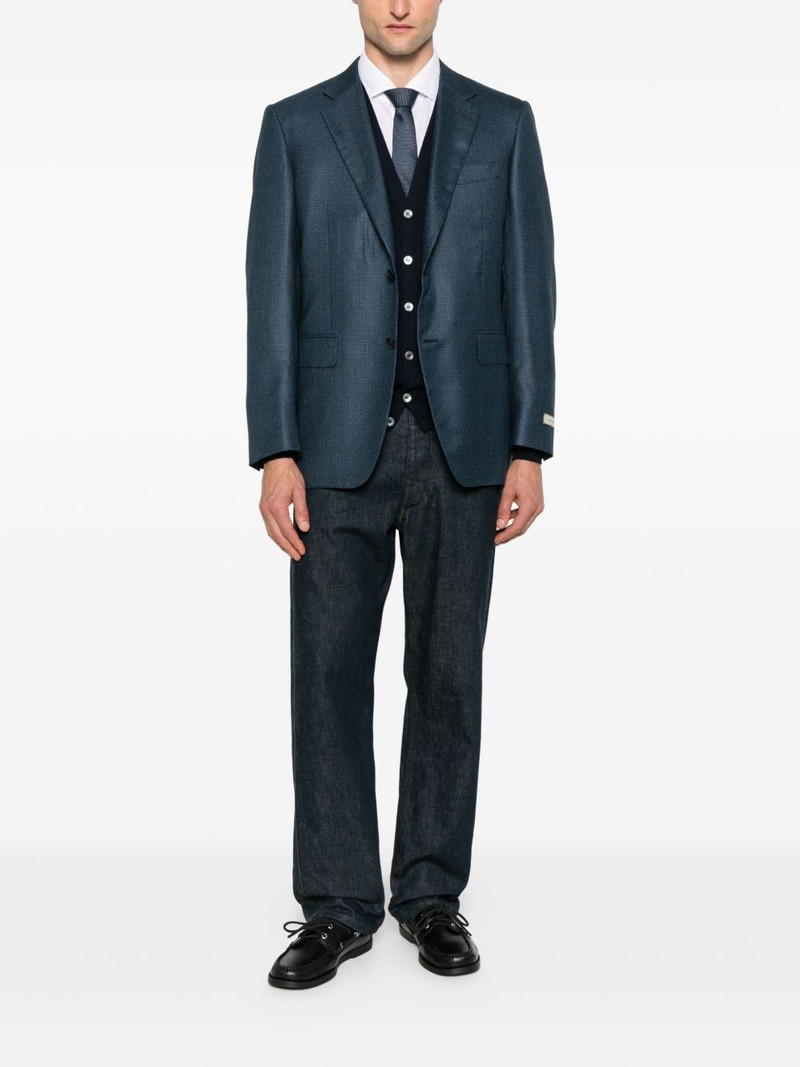 Canali checked buttoned jacket outlook