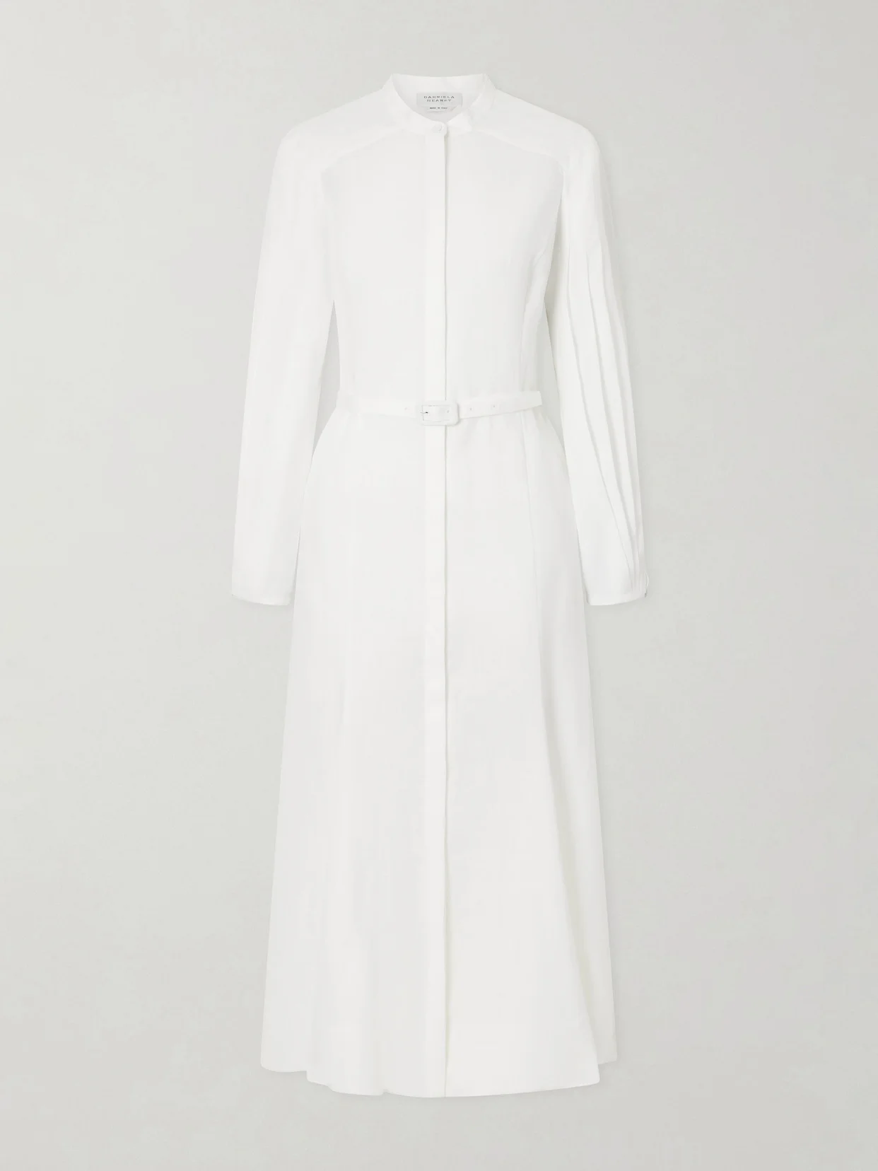 Lydia Belted Linen Midi Dress - 1