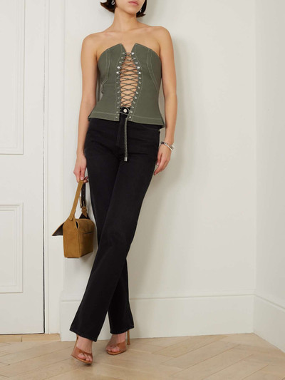 Dion Lee Organic cotton-blend twill bustier top outlook