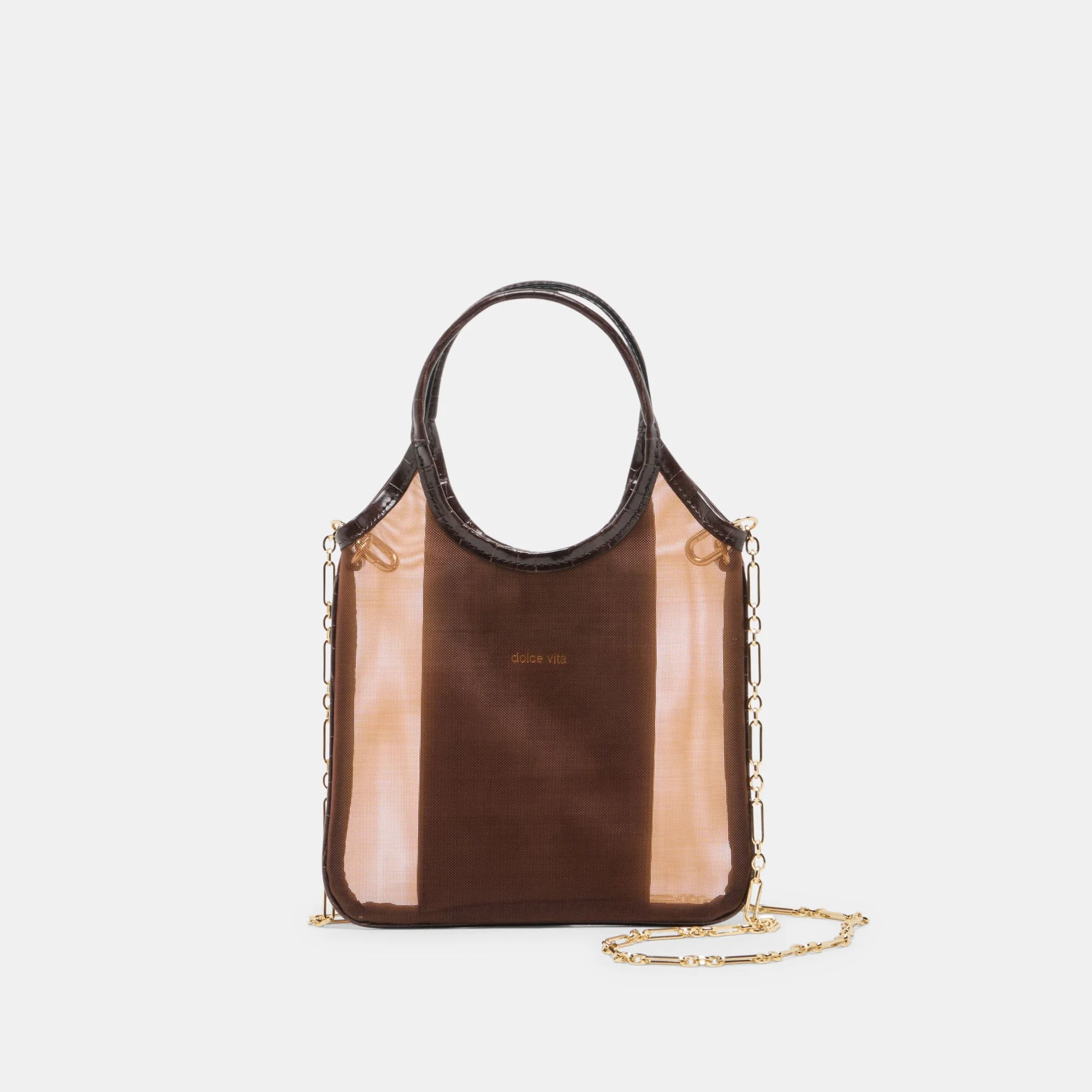 SYLVENE CROSSBODY CHOCOLATE MESH - 1