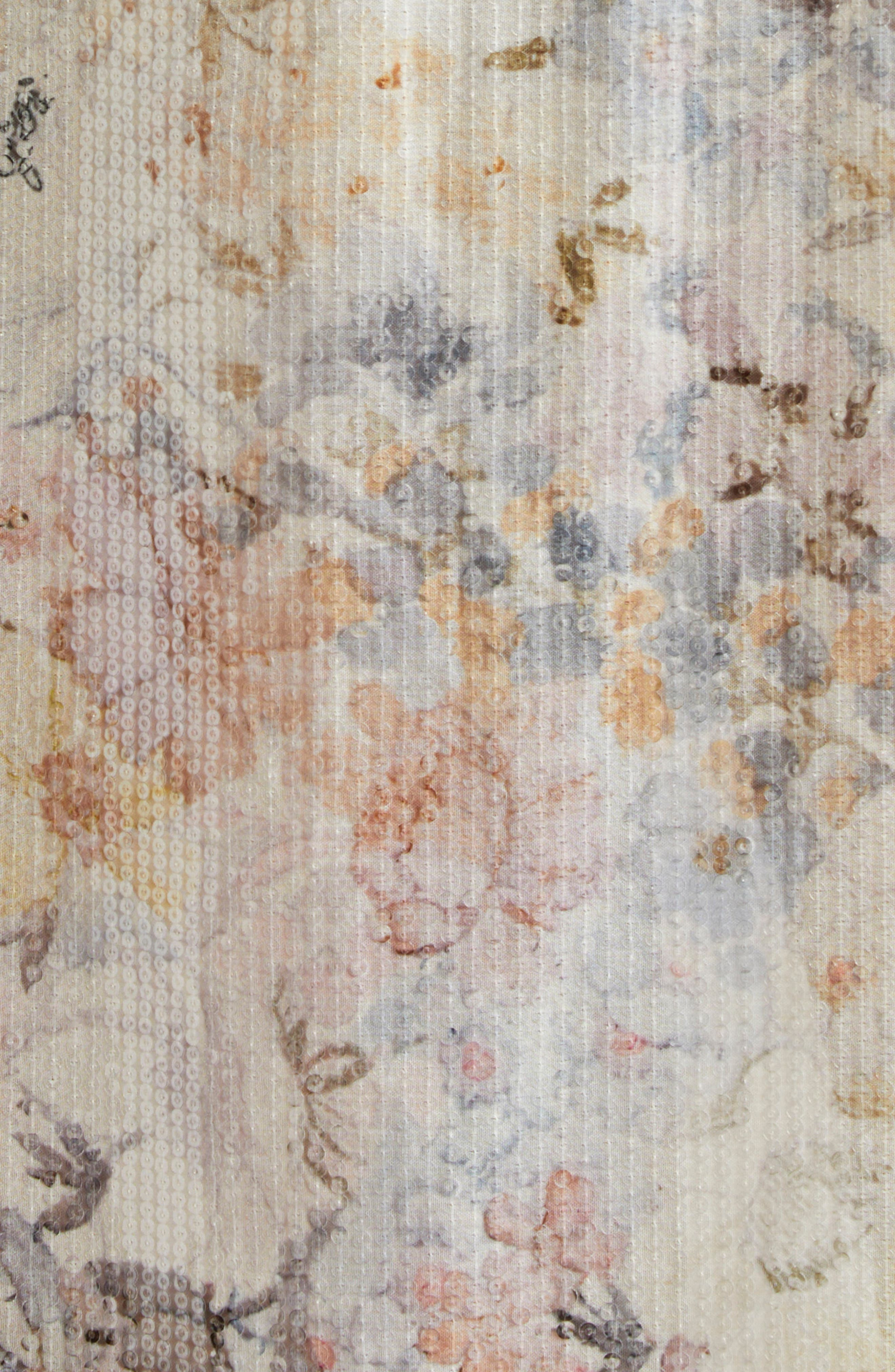 Golden Goose Journey Floral Long Sleeve Sequin Shirtdress in Pastel Flowers at Nordstrom - 6