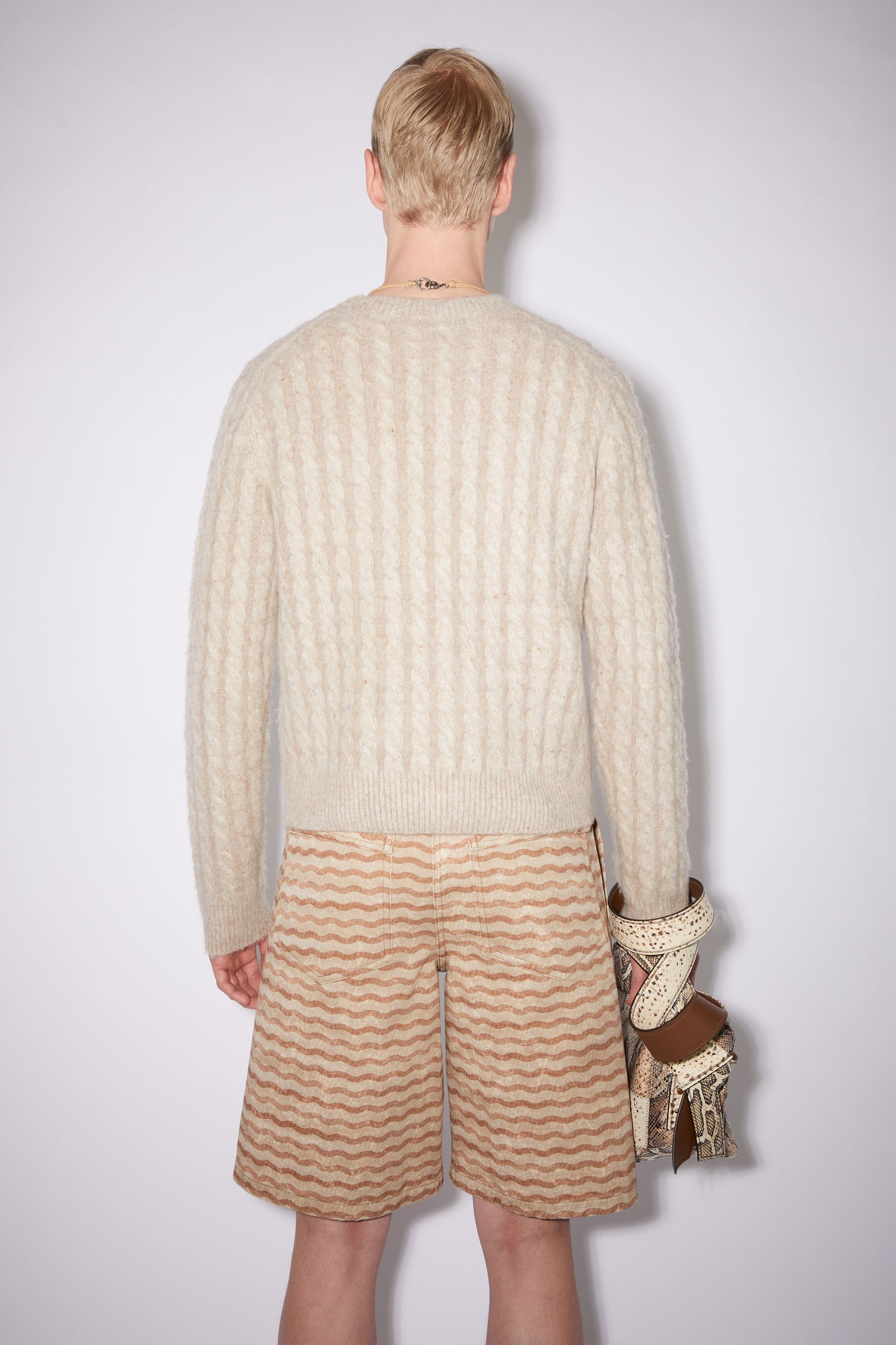 Cable knit sweater - Biscuit beige - 3