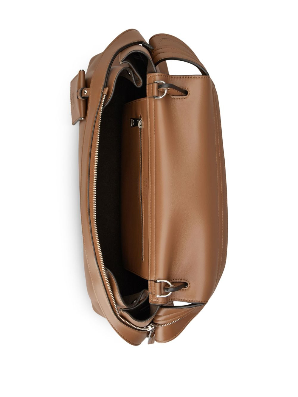 folded leather shoulder bag - 5