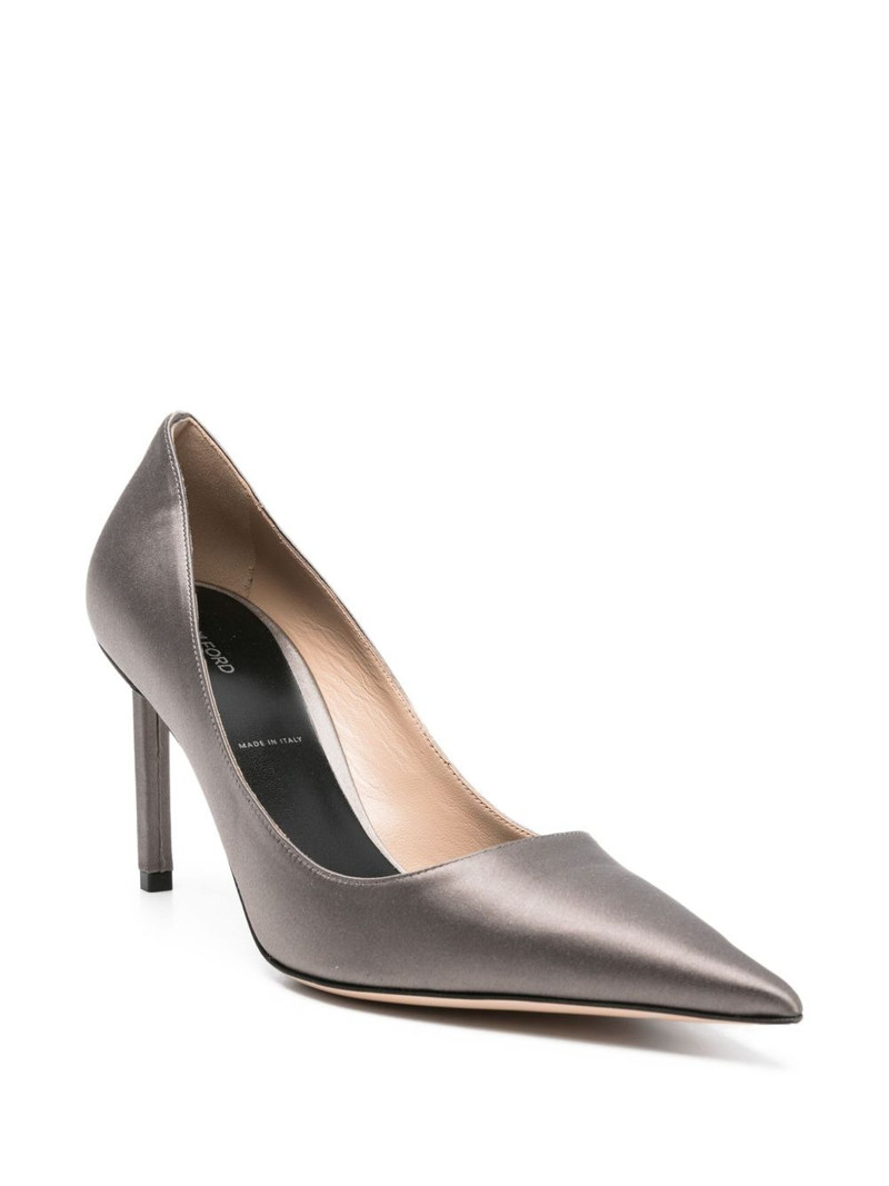 TOM FORD 85mm pointed-toe satin pumps outlook