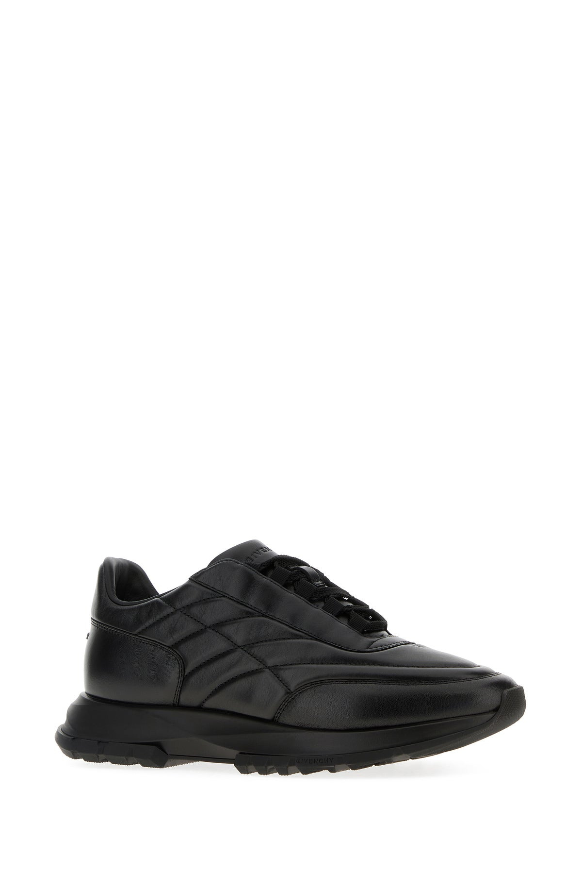 Black leather Trainers sneakers - 2