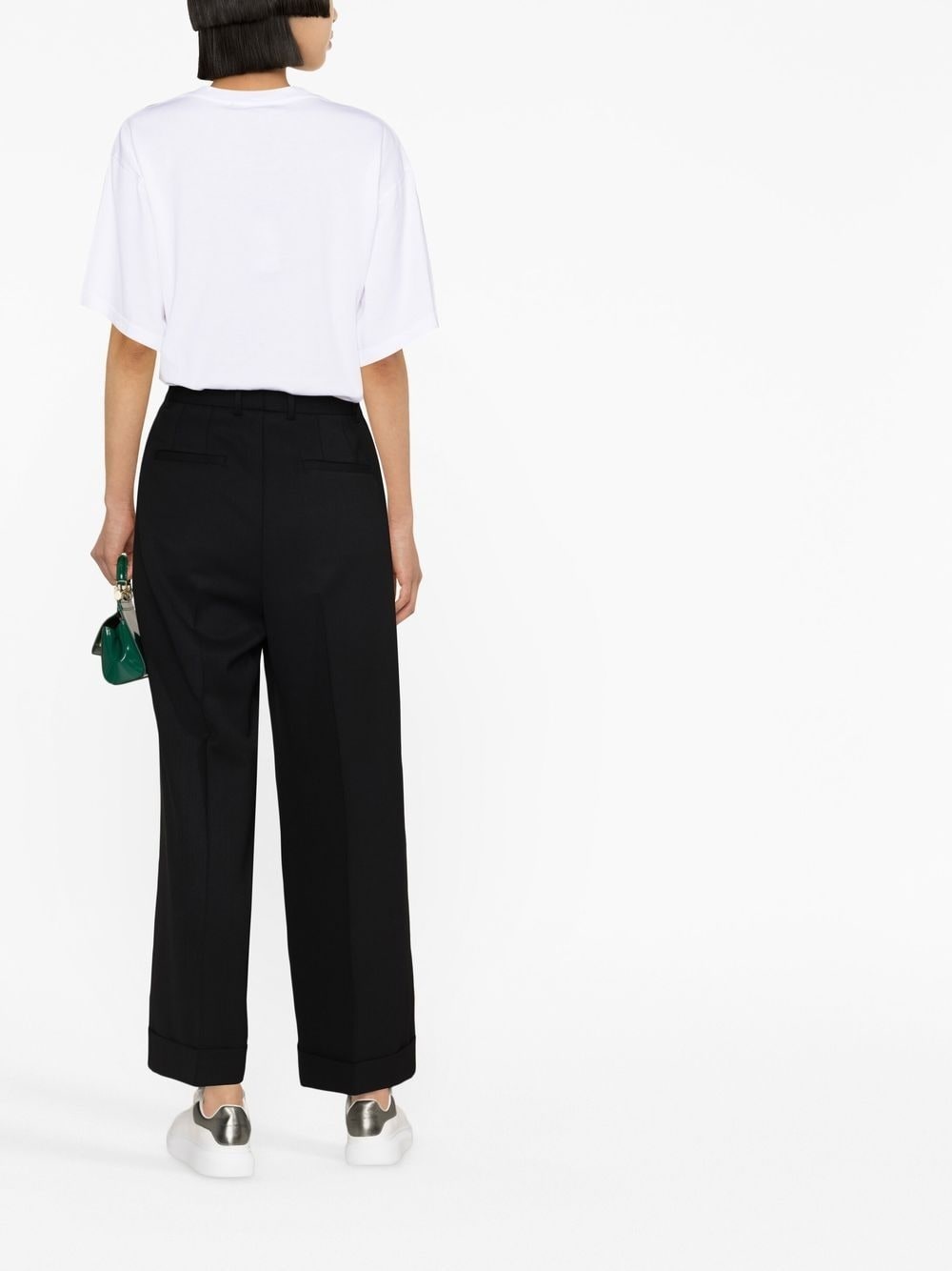 high-waist wide-leg trousers - 4