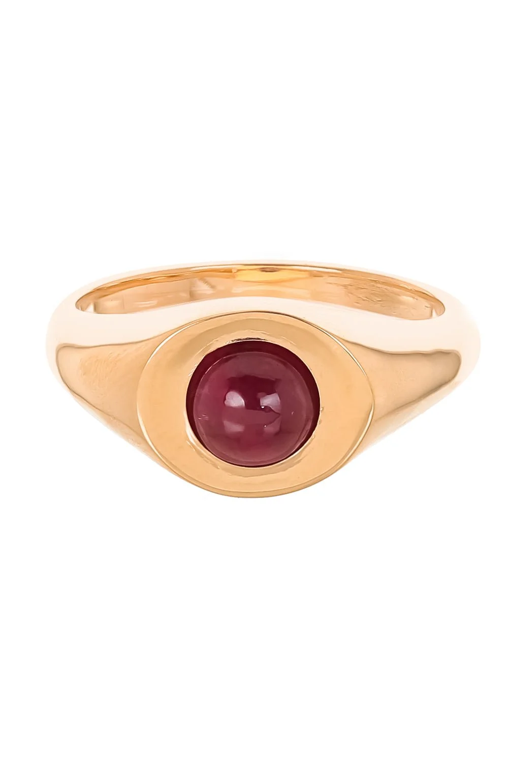 Greenland Ruby Sphere Signet Ring - 1
