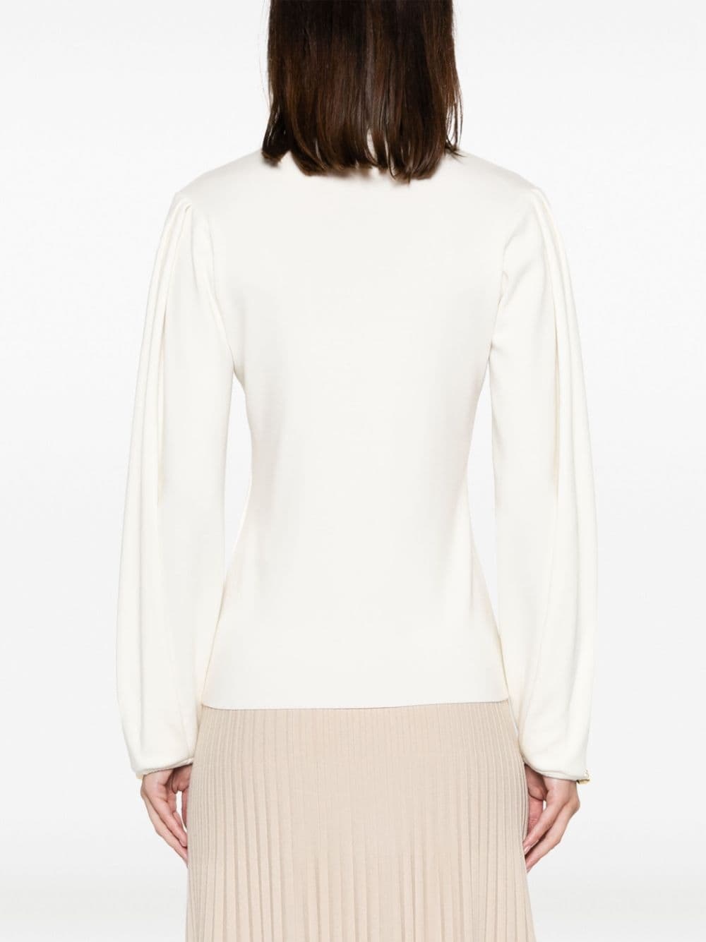 high-neck fine-knit jumper - 4