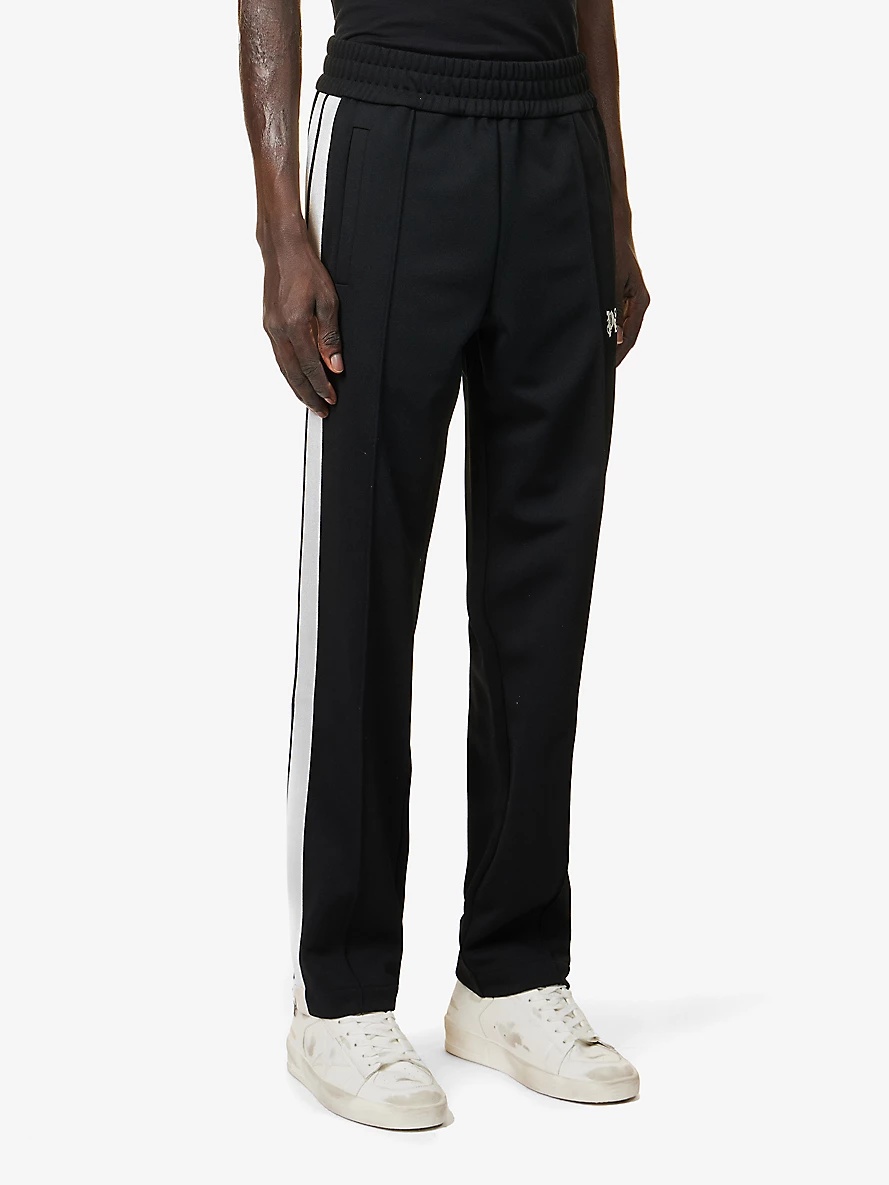 Monogram brand-patch straight-leg woven track trousers - 3