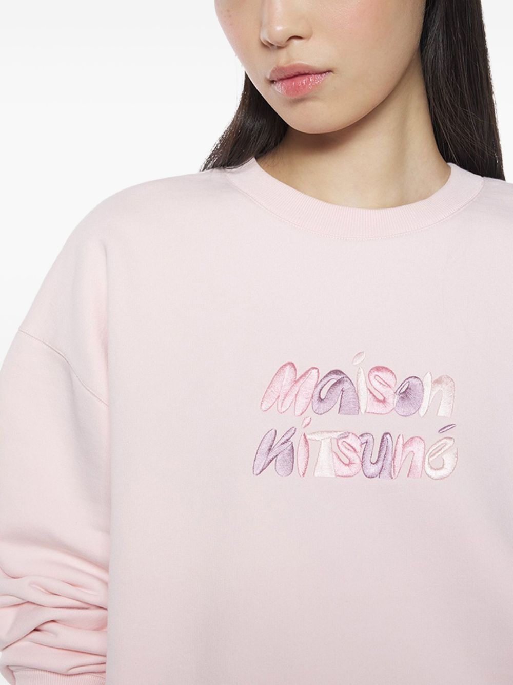 embroidered-logo sweatshirt - 4