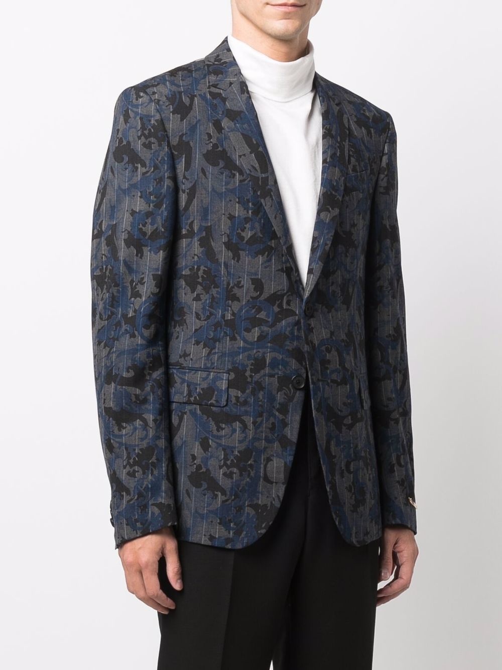 Baroccoflage-print pinstripe blazer - 3