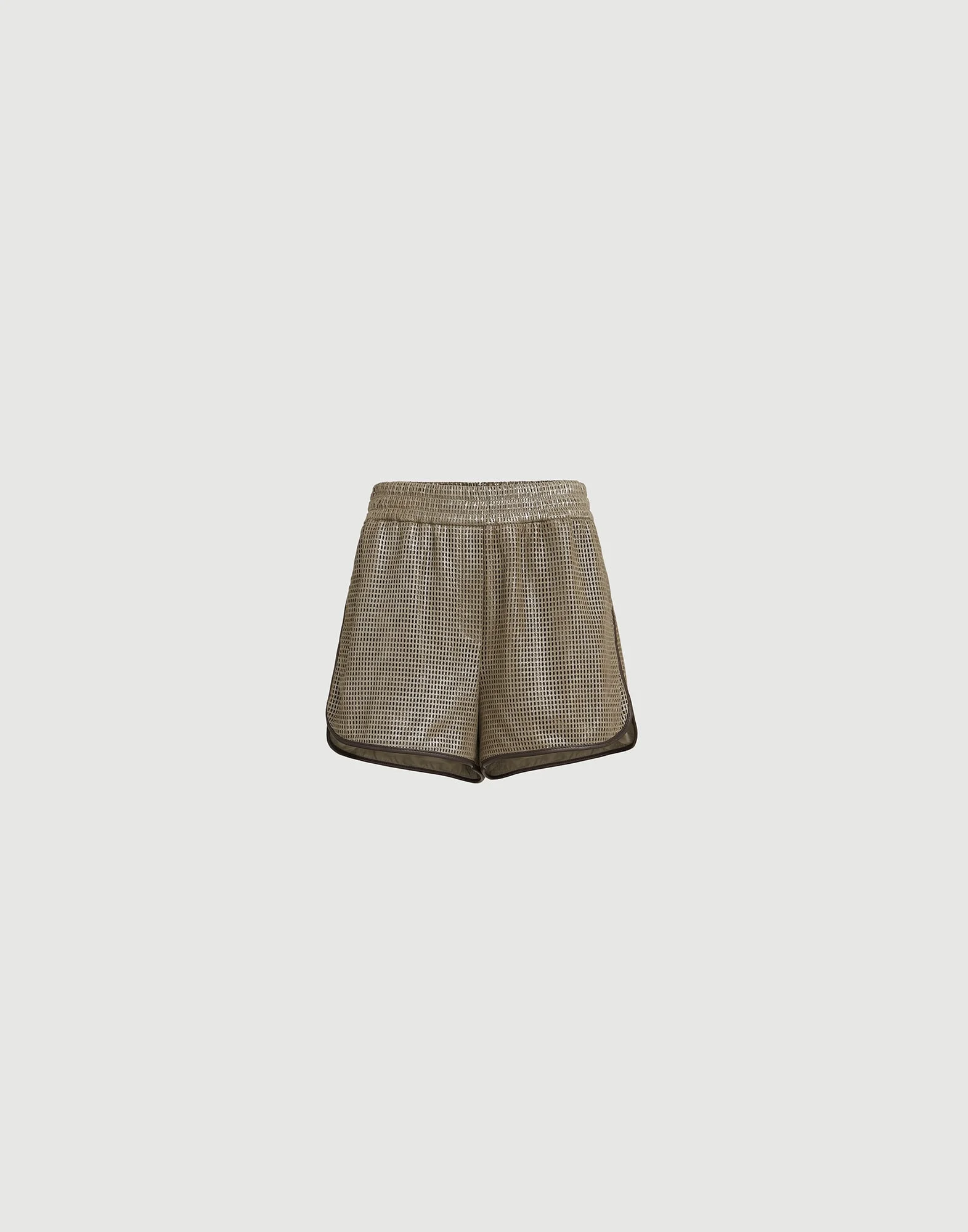 Sparkling leather net shorts - 1