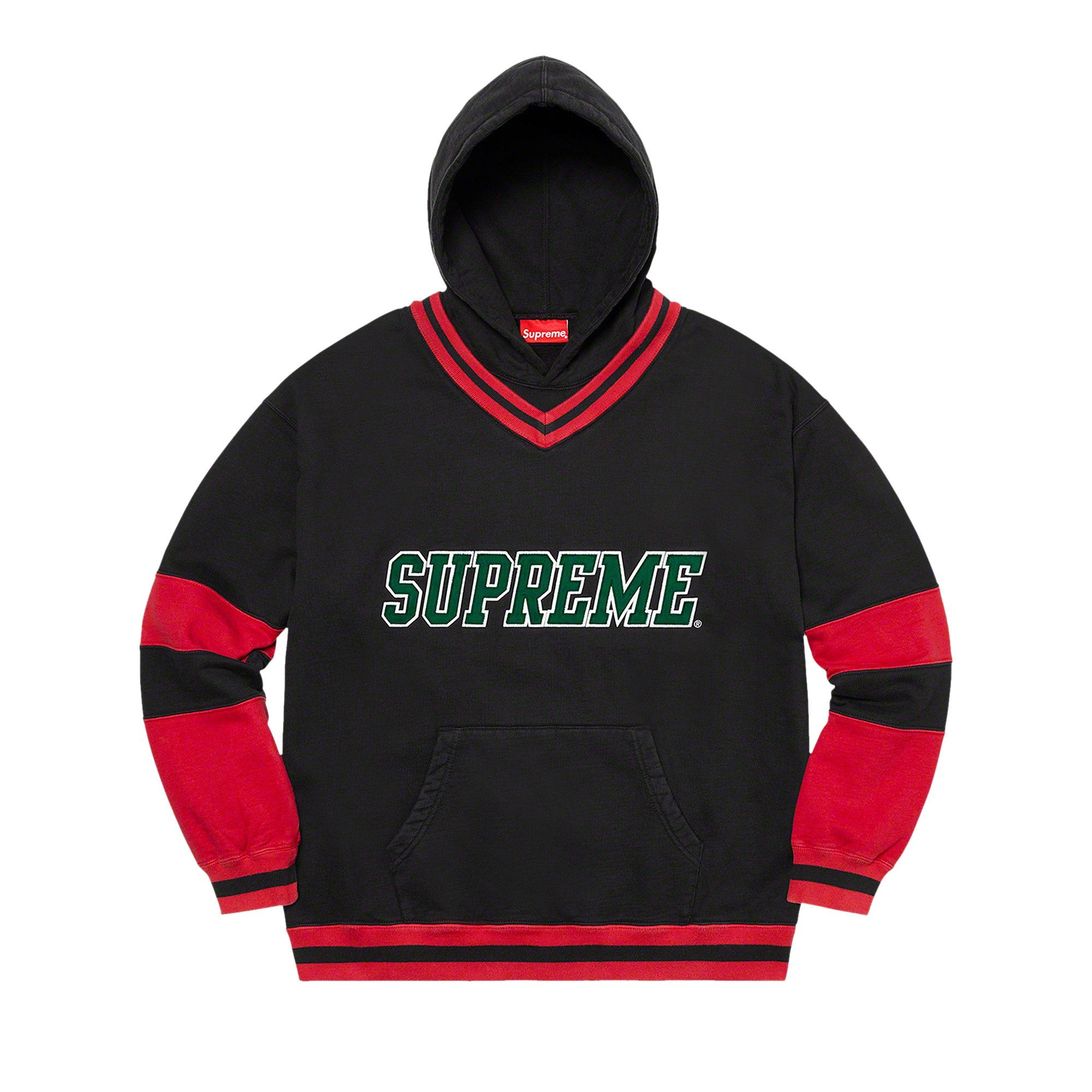 Supreme Hockey Hooded Sweatshirt 'Black' - 1