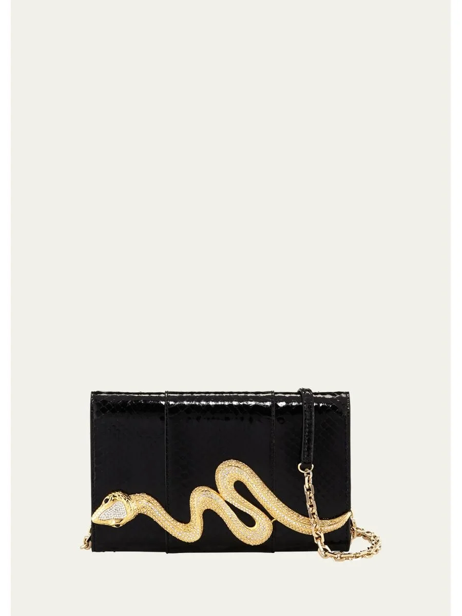Serpent Snakeskin Clutch Bag - 1