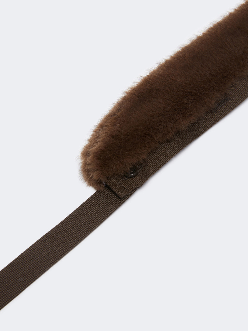 Max Mara Soft fabric hood trim - BROWN outlook