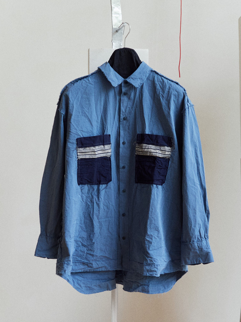 HAMNET SHIRT POCKET PATCHWORK - STORM 1